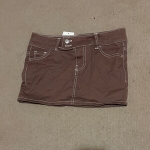 Brown Micro Skirt